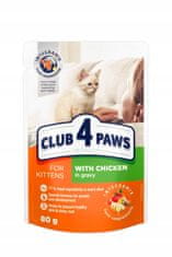 Club4Paws Premium Mokra hrana za mačke - Piščanec v omaki 24x80 g