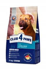 Club4Paws Premium suha hrana za pse vseh pasem z jagnjetino in rižem 2 kg