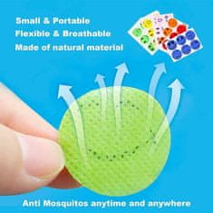 Netscroll Nalepke za odganjanje komarjev (60 nalepk), obliži za odganjanje komarjev, nalepke smejajoči obrazi (smileys), PatchStickers