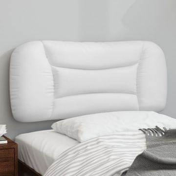 Vidaxl vidaXL Blazina za vzglavje bela 90 cm umetno usnje