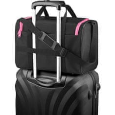 ZAGATTO Potovalna torba, črna z roza zadrgami, 40x20x25, ZG837