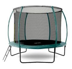 Aga SPORT EXCLUSIVE Trampolin 250 cm Temno zelena + zaščitna mreža + lestev