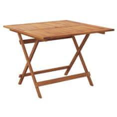 Vidaxl Zložljiva vrtna miza 90x90x75 cm trden akacijev les