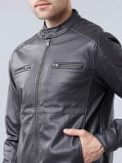 PANTONECLO Moška jakna iz umetnega usnja (Oglje), XL