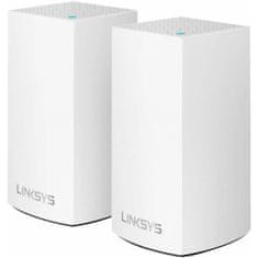 Linksys Usmerjevalnik brezžični mrežni sistem VELOP WiFi5 802.11ac AC1300 867Mb/s dualband MESH MU-MIMO 2xLAN 2x notranja antena (WHW0102-EU)