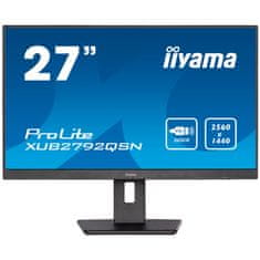 iiyama Monitor 68,6 cm (27,0) XUB2792QSN-B5 2560x1440 IPS 4ms HDMI DisplayPort USB-C 65W DP-Out 2xUSB3.0 Pivot sRGB99% RJ45