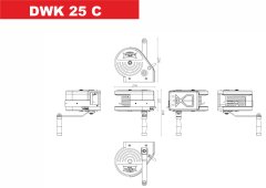 Dragon Winch Vitel s pasom prenosni, Dragon Winch DWK 25 C z ohišjem 1133 kg, podaljšek 10m