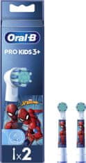 Oral-B EB10S Pro Kids 3+ glava za električno zobno ščetko, 2 kosa, Spiderman