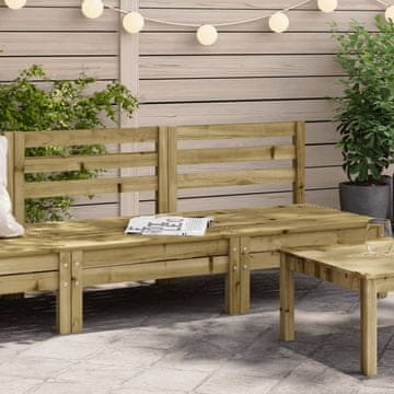 Vidaxl vidaXL Vrtne sedežne garniture brez naslonjala za roke, komplet 2 kosov, impregniran bor