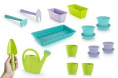 Plastkon Otroški vrtni set 14 kosov (škatle, lončki, zalivalnik, orodje) PH
