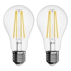 Emos Filament A60 LED žarnica, E27, 806 lm, toplo bela, 2 kosa