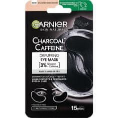 Garnier Skin Naturals Charcoal Caffeine Depuffing Eye Mask osvežilna maska z aktivnim ogljem in kofeinom za okoli oči 5 g