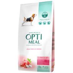 OptiMeal suha hrana za pse srednjih pasem s puranom 12 kg