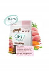 OptiMeal suha hrana za odrasle mačke brez zrnja puran in zelenjava 300g