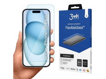3MK Nezlomljivo hibridno steklo za Apple iPhone 15 Plus - 3mk FlexibleGlass