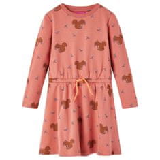 Greatstore Otroška obleka starinsko roza 116