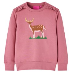 Greatstore Otroški pulover malina 128