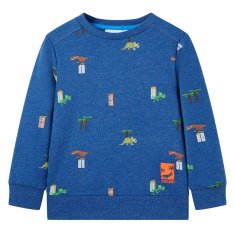 shumee Otroški pulover temno modra melange 104