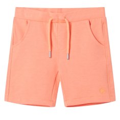 Greatstore Otroške kratke hlače z vrvico neon oranžna 104