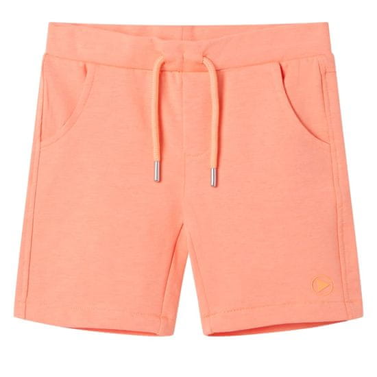 Greatstore Otroške kratke hlače z vrvico neon oranžna 104