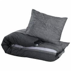 Vidaxl Posteljnina temno sivo 260x240 cm bombaž