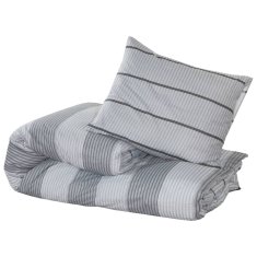 Vidaxl Posteljnina siva 200x200 cm bombaž