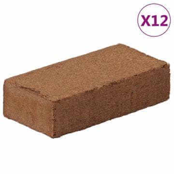 Vidaxl Kocke iz kokosovih vlaken 12 kosov po 650 g (7,8 kg)