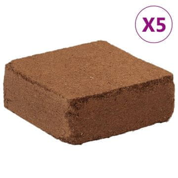Vidaxl Kocke iz kokosovih vlaken 5 kosov po 5 kg (25 kg)