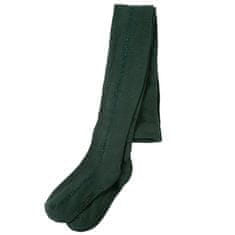 Greatstore Otroške hlačne nogavice temno zelene 140
