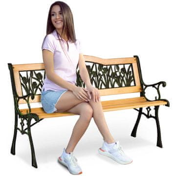 Sofotel Parkovna klop z naslonjalom 123,5 x 74 x 48 cm Gardi Tulip Sofotel