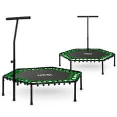 shumee Fitnes trampolin z ročajem 127 cm Neo-Sport - heksagonalno zelen