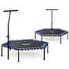 Neo-Sport fitnes trampolin z ročajem 127 cm - heksagonalno moder