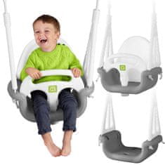 Ricokids Ricokids 3-v-1 gugalnica z vedrom, siva in bela