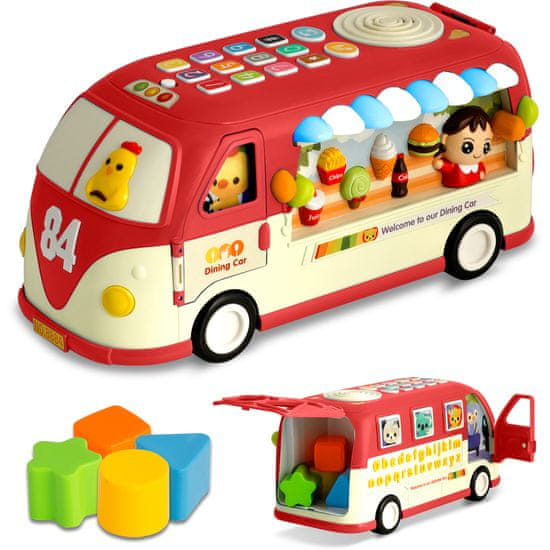 shumee Izobraževalna igrača Avtobus RK-741 Ricokids rdeča