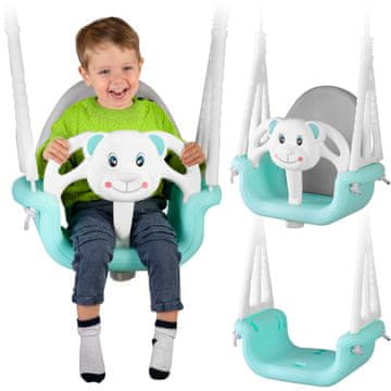 Ricokids Ricokids 3v1 gugalnica z vedro Teddy bear, turkizna