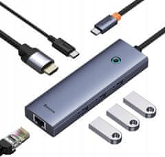 BASEUS HUB priklopna postaja. 6v1, USB-C (B00052807813-00)