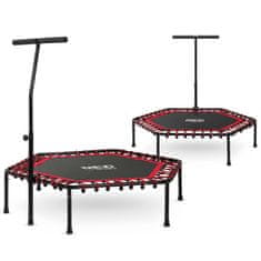 shumee Neo-Sport fitnes trampolin z ročajem 127 cm - heksagonalno rdeč