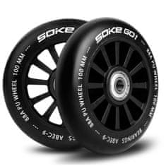 shumee Kolesa za skiro 100 mm črna, 2 kom