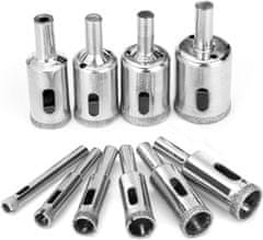 Vixson Komplet 10 kosov za vrtanje lukenj, Diamantno rezilo, Natačni rezi (6-32 mm) | HOLEXPERT