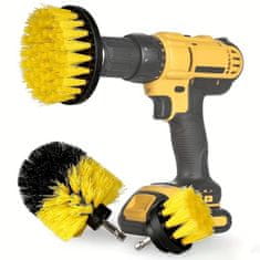 HOME & MARKER® Set ščetk za električni vrtalnik, Ščetke za čiščenje, Odstranjevanje umazanije (3 kosi) | DRILLBRUSH 