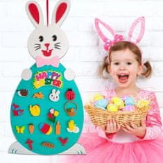 JOJOY® Velikonočni set aktivnosti, Igrača za otroke, Velikonočna dekoracija in Družabna igra (17 okraskov, 95 x 45 cm) I BUNNYSTER