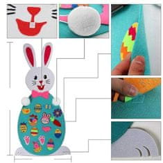 JOJOY® Velikonočni set aktivnosti, Igrača za otroke, Velikonočna dekoracija in Družabna igra (17 okraskov, 95 x 45 cm) I BUNNYSTER