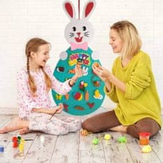 JOJOY® Velikonočni set aktivnosti, Igrača za otroke, Velikonočna dekoracija in Družabna igra (17 okraskov, 95 x 45 cm) I BUNNYSTER