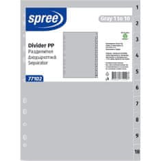 SPREE Pregradni karton 1-10 siv pp 77102