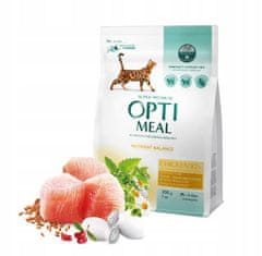 OptiMeal popolna suha hrana za odrasle mačke - piščanec 2x200 g