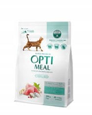 OptiMeal  "Sterilizirana" suha hrana za mačke - puran in oves 2x200g