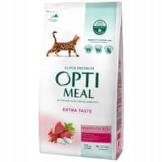 OptiMeal suha hrana za odrasle mačke - telečje meso 1,5 kg