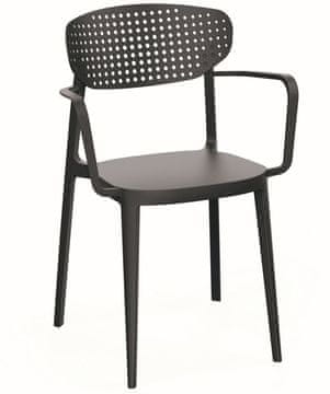 Rojaplast Elegantni Antracitni Fotelj AIRE iz Recikliranega Materiala