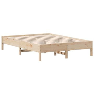 Vidaxl Posteljni okvir brez vzmetnice 120x200 cm trdna borovina