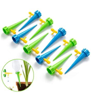 shumee Komplet zalivalnikov za PET plastenke - 10 kosov - kapljični sistem, namakanje za sobne rastline in rastlinjake